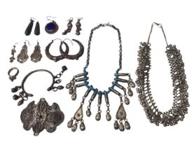 Group of Eastern and other white metal jewellery