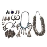 Group of Eastern and other white metal jewellery