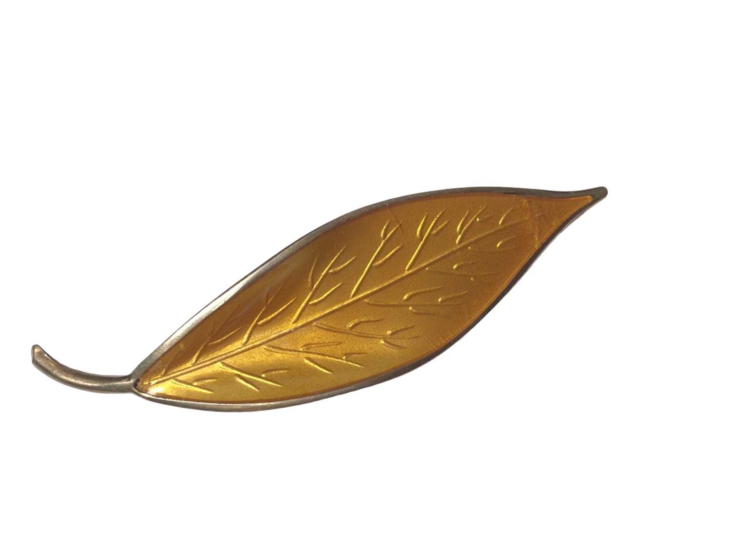 David Anderson Norwegian silver and enamel leaf brooch, other silver brooches, white metal Egyptian - Image 8 of 9