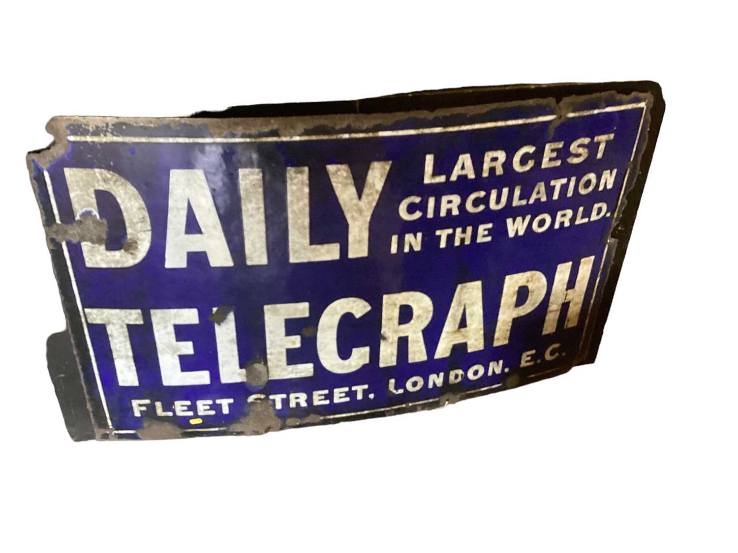 Large Daily Telegraph enamel sign
