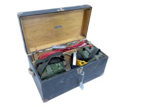 Post War British military radio by Whiteley Electrical systems in wooden box.