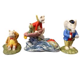 Collection of Royal Doulton Rupert figures and other Rupert related