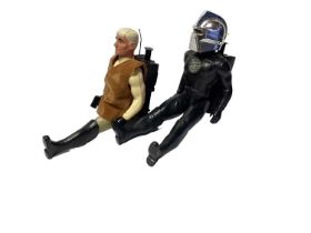 Battlestar Galactica 12" action figures Cylon Centurion & Colonial Warrior (missing Leg), both loose