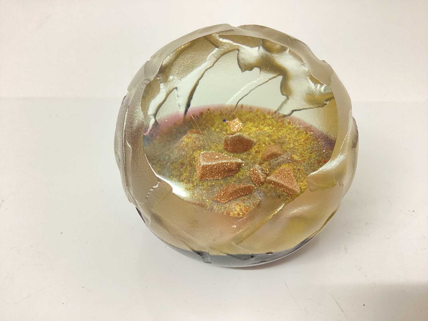 Limited edition Caithness El Dorado paperweight signed by William Manson and Colin Terris, 78 date c