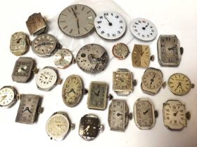 Collection of vintage watch movements to include Omega