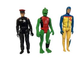 Palitoy Action Man Action Force action figures including Kraken, Black Major, Red Shadow (x8), Z For