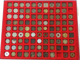 World - A Lindner tray containing a mixed collection of North American, European, G.B. checks, count