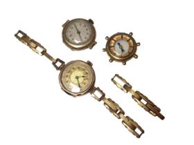Two vintage 9ct gold ladies wristwatches, one on a 9ct gold bracelet strap and a 9ct gold mounted co