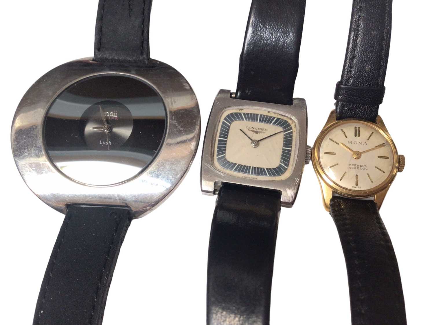 18ct gold cased ladies Tissot watch, 1970s Longines wristwatch, two other wristwatches, gold plated - Image 2 of 4