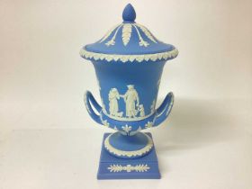 Wedgwood jasperware campana urn and cover
