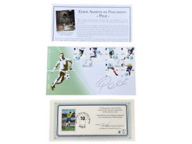 Autograph football Pele signed Buckingham 40th Anniversary cover