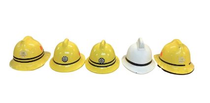 Group of four Fire Brigade helmets including Suffolk Fire Service (5).