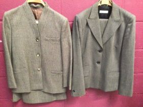 Marella clothing including a wool/cotton mix trousers suit size 14, herringbone wool skirt suit size