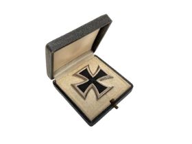 Nazi Iron Cross First Class, the pin marked 65, in original fitted case.