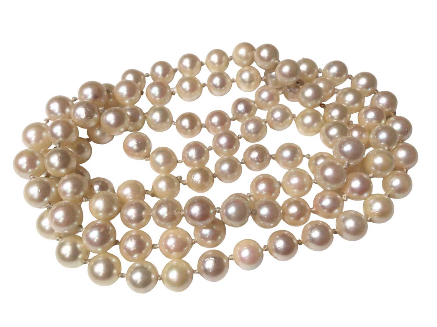 Cultured pearl necklace - Image 2 of 3