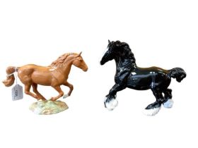 Eight Beswick horses and foals