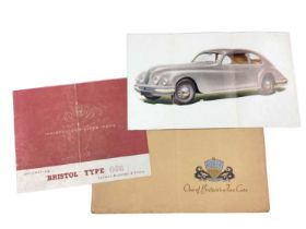 1950s Bristol Type 401sales brochure and 1930s/40s Rover sales brochure (2)