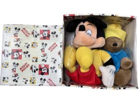 Disney Mickey Mouse & Paddington soft toys (2)