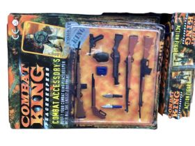 Commando Assault action figures and other military items (2 boxes)