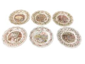 Group of various Royal Doulton Brambly Hedge pattern plates.