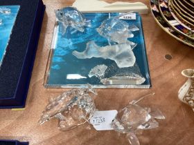 Swarovski crystal Wonders of the Sea - Three Fish, unboxed
