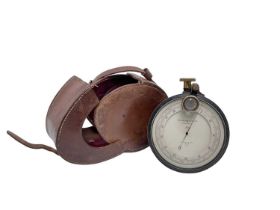 Scare British military surveyors pocket measuring instrument, the silvered dial named 'Surveying Ane