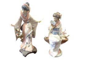 Lladro porcelain figure - Nippon Lady, together with another, both boxed (2)