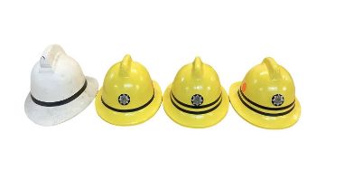Group of four Fire Brigade helmets including Suffolk & Ipswich Fire Service (4).