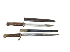 German K98 bayonet with scabbard and modified German S98 Pattern bayonet with sheath (2)