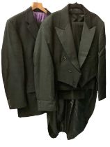 Ede & Ravencroft black two piece suit and a black tailcoat with trousers (unknown make)