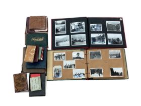 Photographs in five albums 1940s and 50s period, views, people, holidays etc. Plus a selection of d