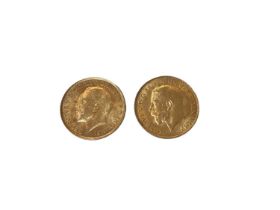 G.B. - Gold Half Sovereigns George V 1914 VF & 1915 EF (2 coins)