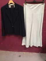 Womens' Mulberry navy wool trouser suit size 14 and maxi skirt