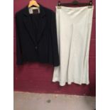 Womens' Mulberry navy wool trouser suit size 14 and maxi skirt