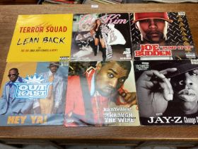 Box of approximately 90 12inch singles including Artful Dodger, Rihanna, Snoop Doggy Dogg, Jay-Z, Ou