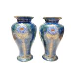 Pair of Royal Doulton Art Nouveau pottery vases