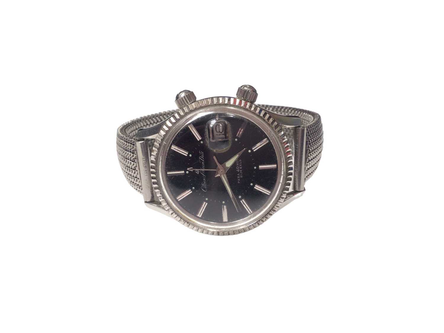 Gentlemen's Citizen Alarm Date stainless steel wristwatch