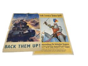 Group of Original Second World War and later Posters- 'Back Them Up!, British Services Tattoo 1947,