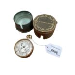 Early 20th century Negretti & Zambra Gilt Brass Weather Watch English, engraved to the silvered face