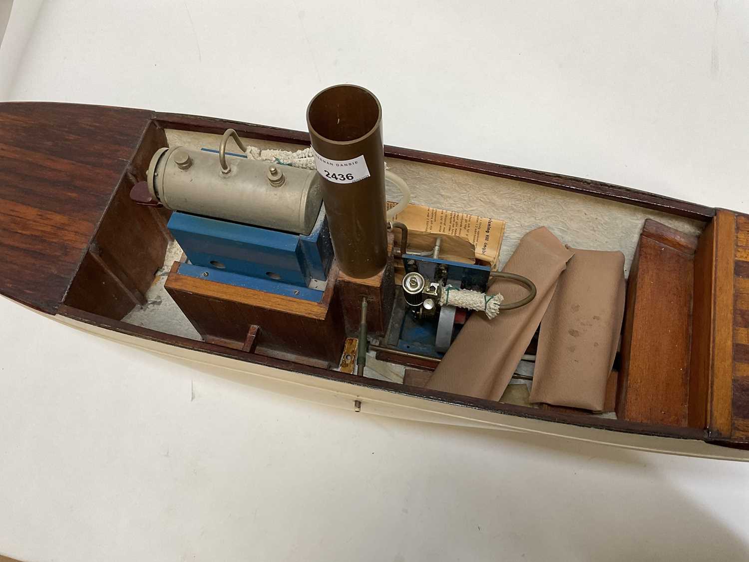 Scratch built pond yacht with steam engine - Image 3 of 4