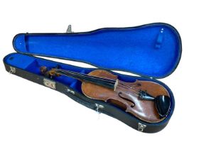 Cased violin