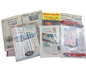 Collection of car and motoring related ephemera to include scrap books (1 box)