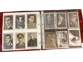 Extensive collection of Nazi period German postcards including propaganda cards, portraits of troops