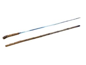 19th century gentleman’s sword stick, with Congo wood shaft and root handle, metal ferrule. 93cm ove