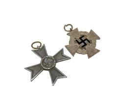 Nazi Faithful 25 / 40 year service medal and War Merit Cross (2)