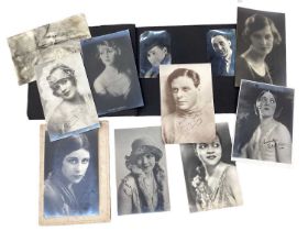 Postcards and Photographs in three albums, film and stage stars including Fay Compton, Alice Terry,