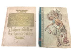 Two 1920s/1930s German cigarette card albums 'Die Volkerschau in Bildern' etc
