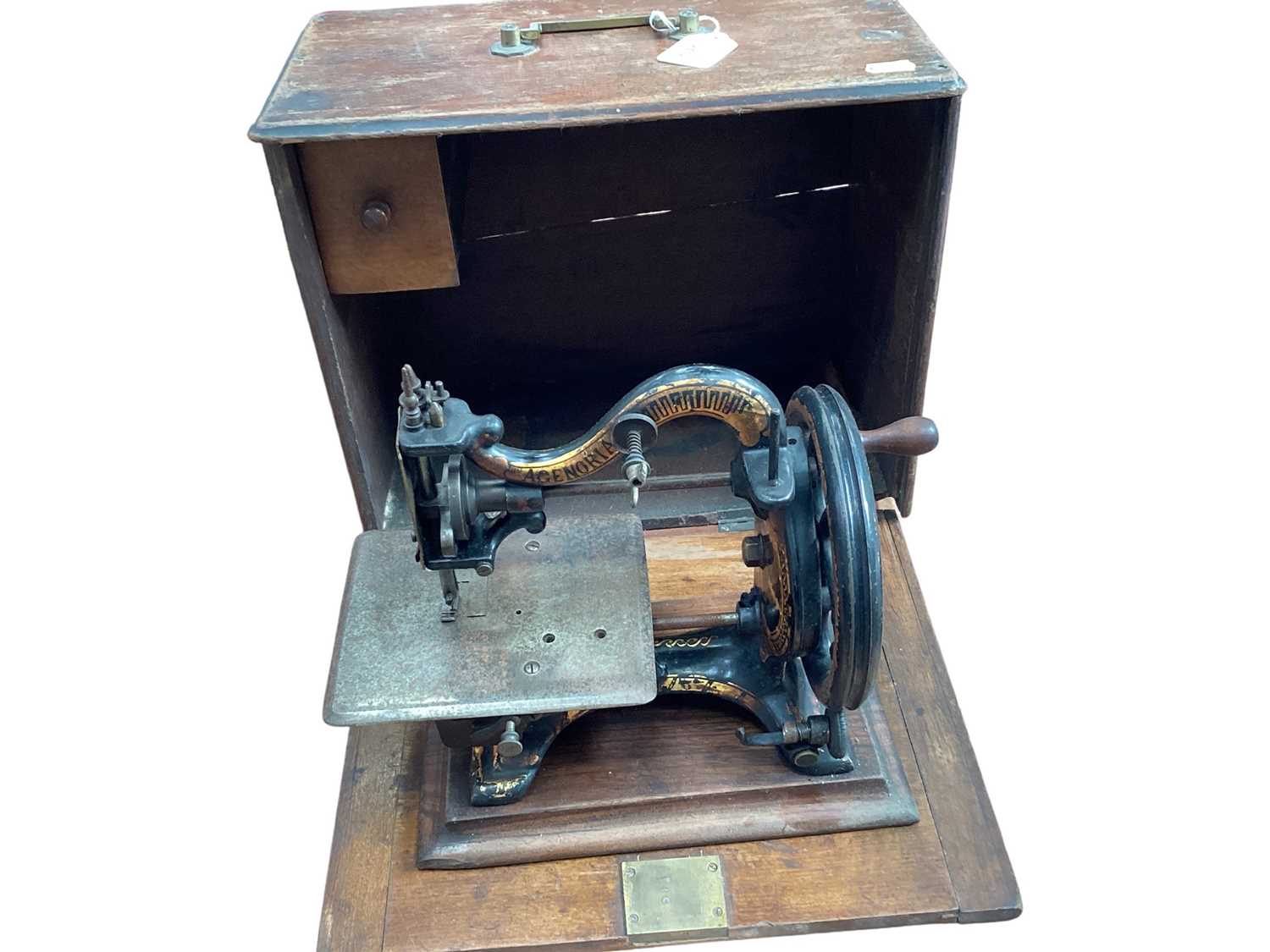 A rare Maxfield 'Agenoria' Works, Birmingham, sewing machine, engraved 'By Appointment to HRH Princ