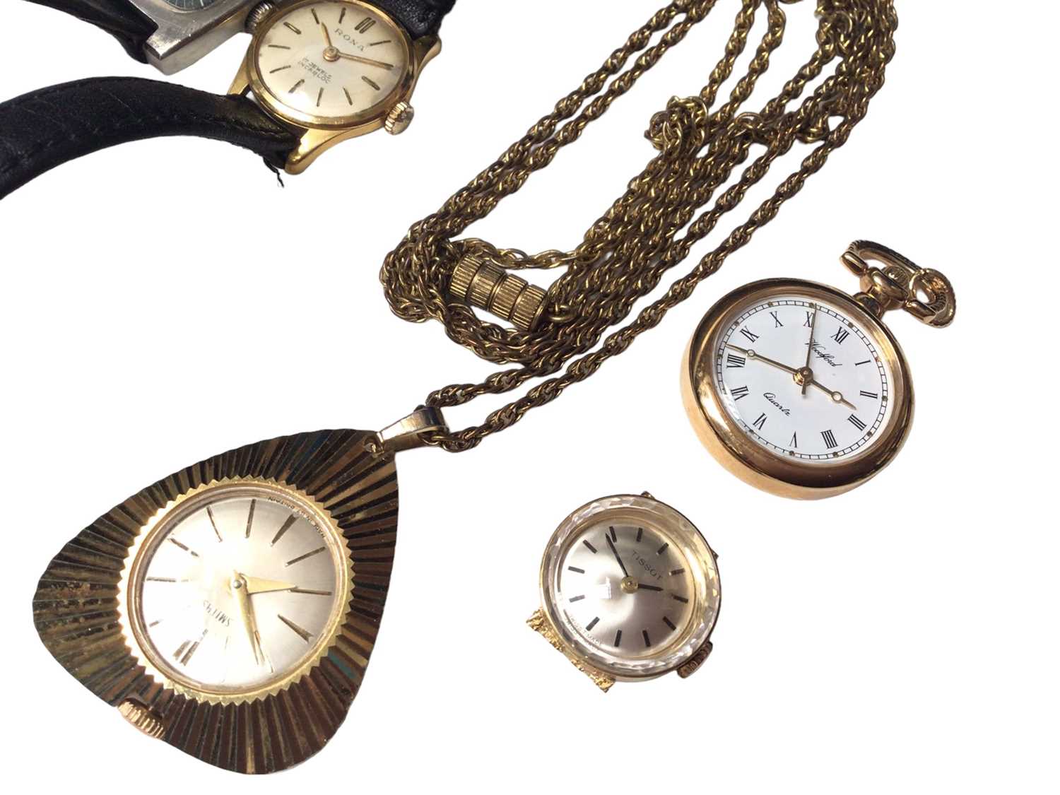 18ct gold cased ladies Tissot watch, 1970s Longines wristwatch, two other wristwatches, gold plated - Image 3 of 4