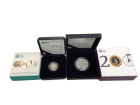 G.B. - Royal Mint silver proof Piedfort coins to include Five Pounds 'The 200th Anniversary of the B